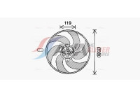 Fan, radiator CN7555 Ava Quality Cooling