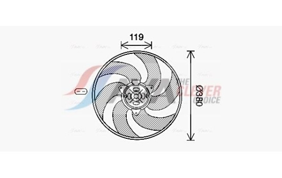 Fan, radiator CN7555 Ava Quality Cooling