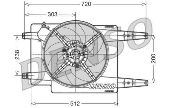 Fan, radiator DER01017 Denso