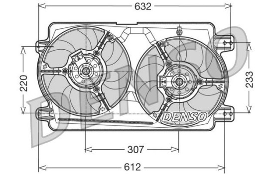 Fan, radiator DER01018 Denso