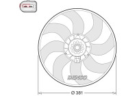 Fan, radiator DER02006 Denso