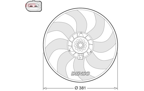 Fan, radiator DER02006 Denso