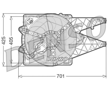 Fan, radiator DER09100 Denso, Image 3