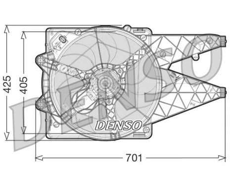 Fan, radiator DER09101 Denso, Image 3