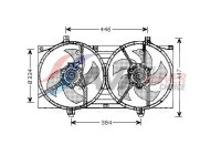 Fan, radiator DN7528 Ava Quality Cooling