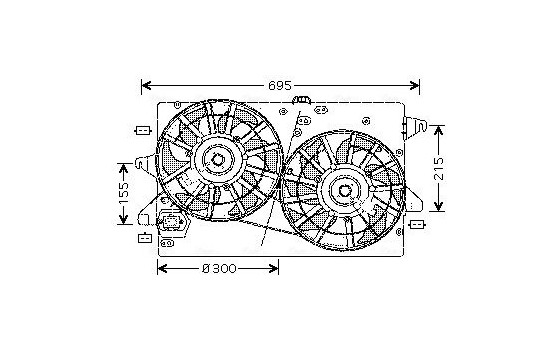 Fan, radiator FD7503 Ava Quality Cooling