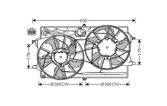 Fan, radiator FD7507 Ava Quality Cooling