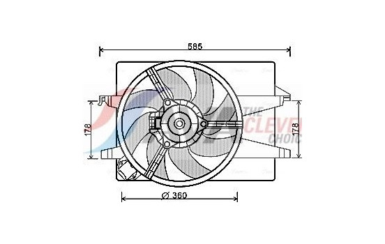 Fan, radiator FD7553 Ava Quality Cooling