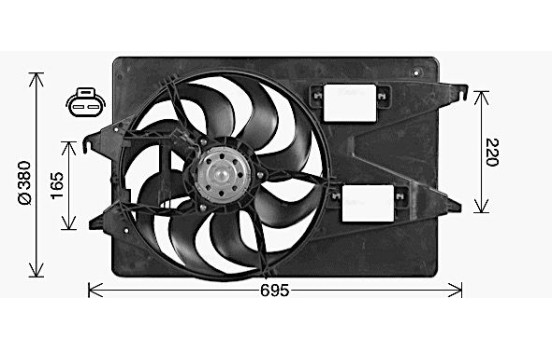 Fan, radiator FD7555 Ava Quality Cooling