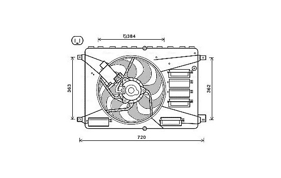 Fan, radiator FD7556 Ava Quality Cooling