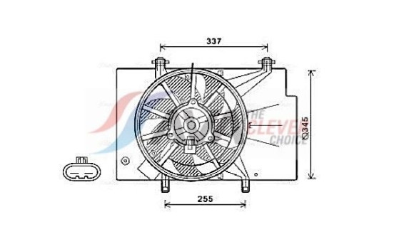 Fan, radiator FD7557 Ava Quality Cooling