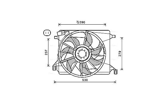 Fan, radiator FD7560 Ava Quality Cooling