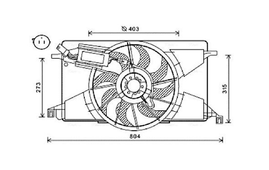 Fan, radiator FD7565 Ava Quality Cooling