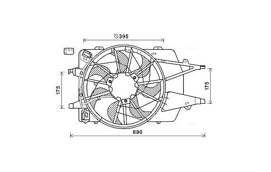 Fan, radiator FD7577 Ava Quality Cooling