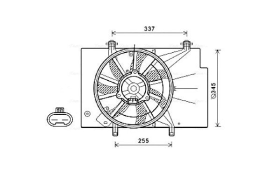 Fan, radiator FD7582 Ava Quality Cooling