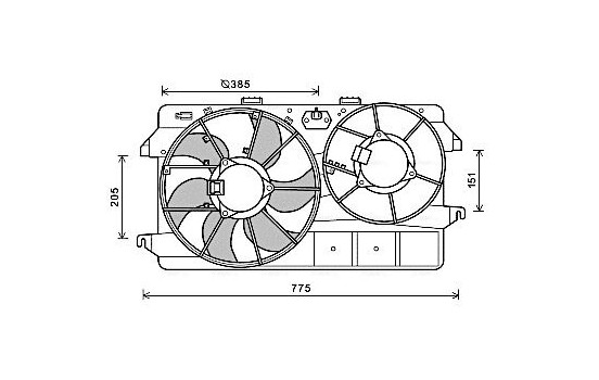 Fan, radiator FD7591 Ava Quality Cooling