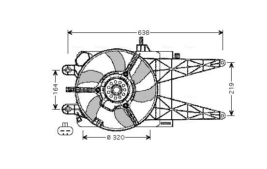 Fan, radiator FT7507 Ava Quality Cooling