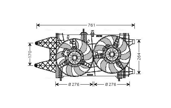 Fan, radiator FT7521 Ava Quality Cooling