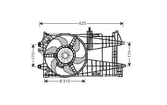 Fan, radiator FT7523 Ava Quality Cooling