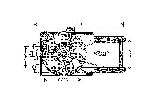 Fan, radiator FT7529 Ava Quality Cooling