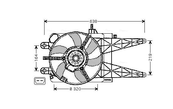 Fan, radiator FT7553 Ava Quality Cooling