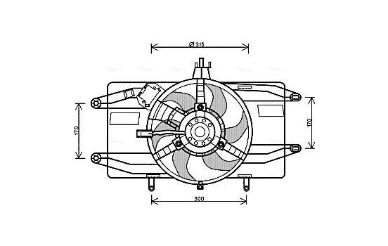 Fan, radiator FT7555 Ava Quality Cooling