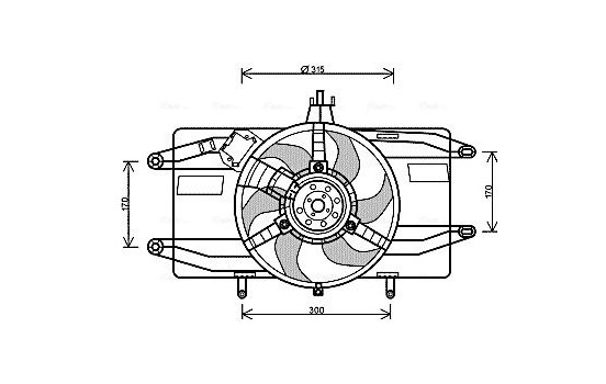 Fan, radiator FT7556 Ava Quality Cooling