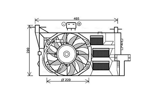 Fan, radiator FT7563 Ava Quality Cooling