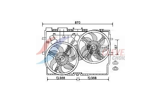 Fan, radiator FT7584 Ava Quality Cooling