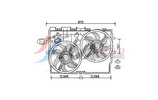 Fan, radiator FT7585 Ava Quality Cooling