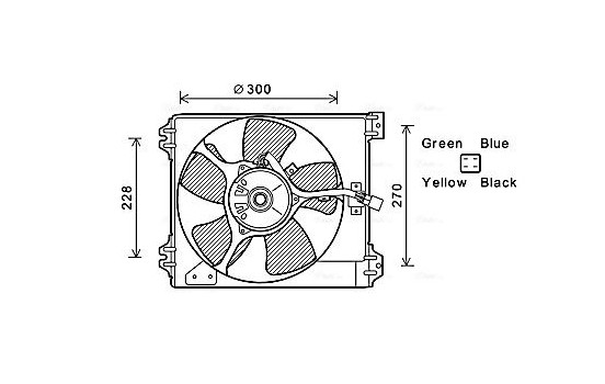 Fan, radiator FT7591 Ava Quality Cooling