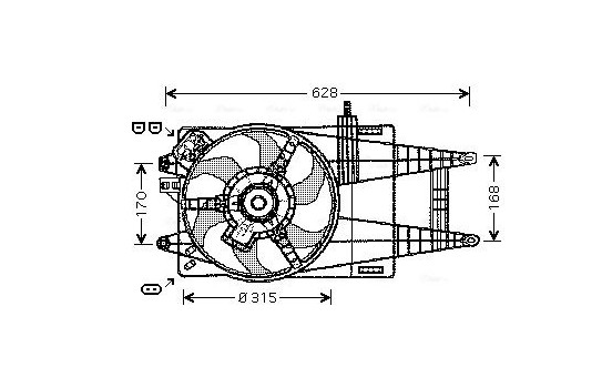 Fan, radiator FT7592 Ava Quality Cooling