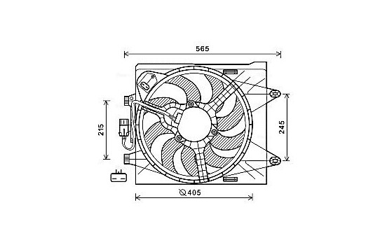 Fan, radiator FT7605 Ava Quality Cooling