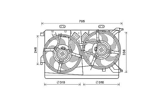 Fan, radiator FT7607 Ava Quality Cooling