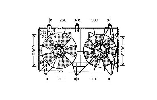 Fan, radiator HD7516 Ava Quality Cooling