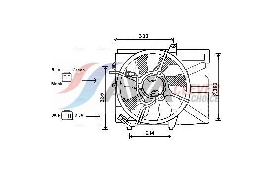 Fan, radiator HY7525 Ava Quality Cooling