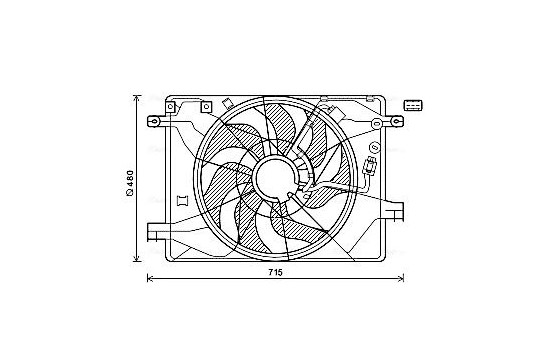 Fan, radiator HY7558 Ava Quality Cooling