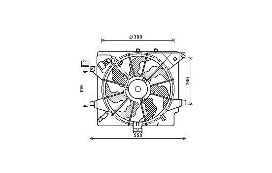 Fan, radiator HY7563 Ava Quality Cooling