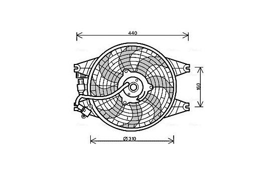 Fan, radiator KA7518 Ava Quality Cooling