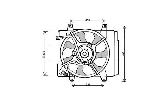 Fan, radiator KA7519 Ava Quality Cooling