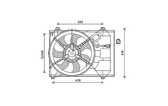 Fan, radiator KA7533 Ava Quality Cooling