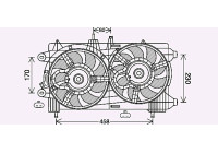 Fan, radiator LC7503 Ava Quality Cooling