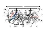 Fan, radiator MS7510 Ava Quality Cooling
