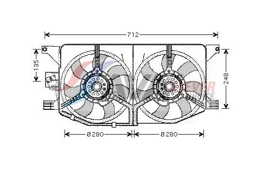 Fan, radiator MS7510 Ava Quality Cooling