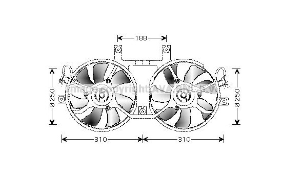 Fan, radiator MT7512 Ava Quality Cooling