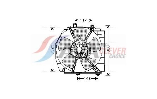 Fan, radiator MZ7513 Ava Quality Cooling