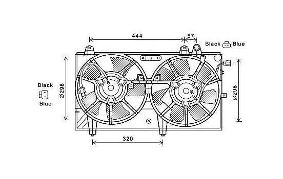 Fan, radiator MZ7544 Ava Quality Cooling