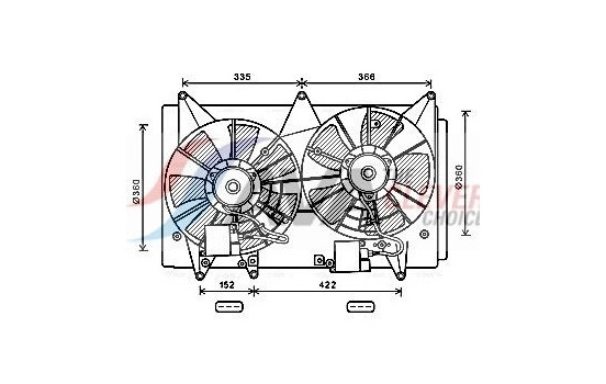 Fan, radiator MZ7547 Ava Quality Cooling