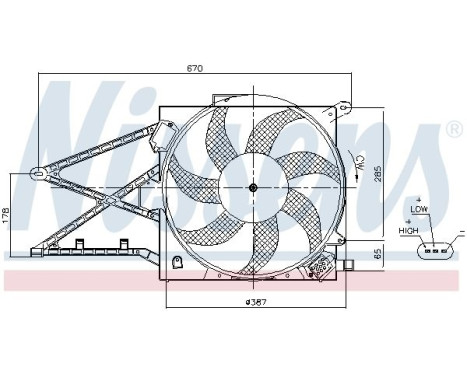 Fan, radiator OL7509 Ava Quality Cooling, Image 2