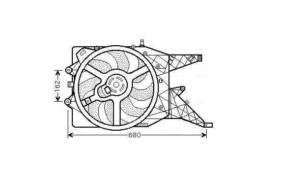 Fan, radiator OL7513 Ava Quality Cooling